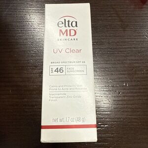 ELTA MD UV Clear Broad-Spectrum SPF 46 FACIAL SUNSCREEN 1.7‎ oz,  New exp 6/2026